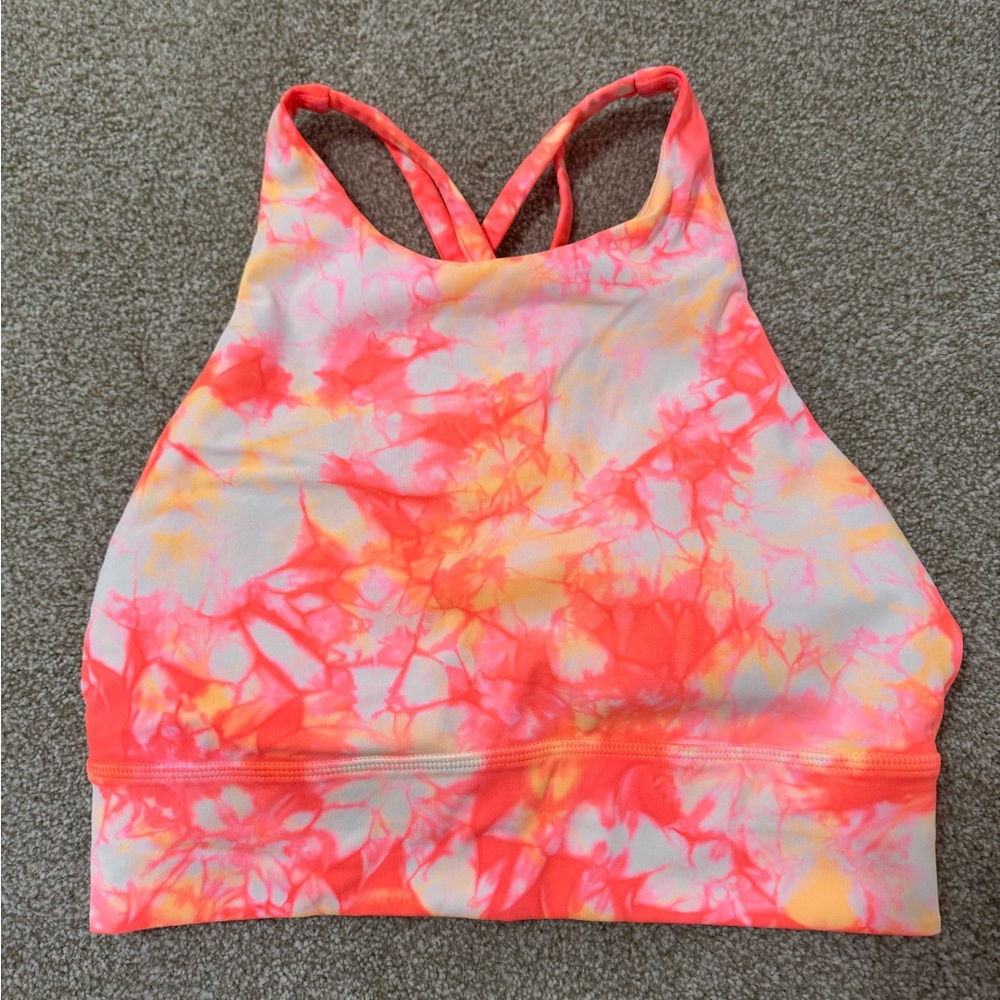 Lululemon Energy Bra High Neck Long Line Shibori *Medium Support B-D